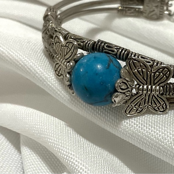 Novadab Turquoise Silver-Plated Bracelet - Picture 3 of 6